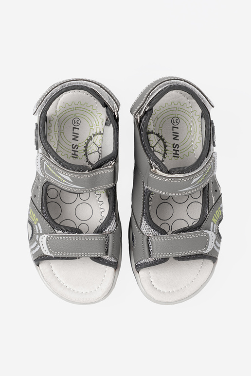Niños sandalias velcro color gris
