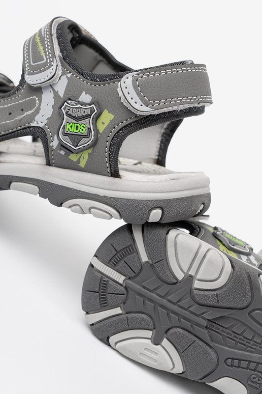 Niños sandalias velcro color gris