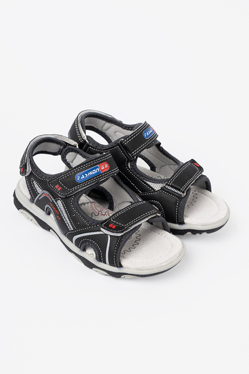 de color negro infantil sandalias