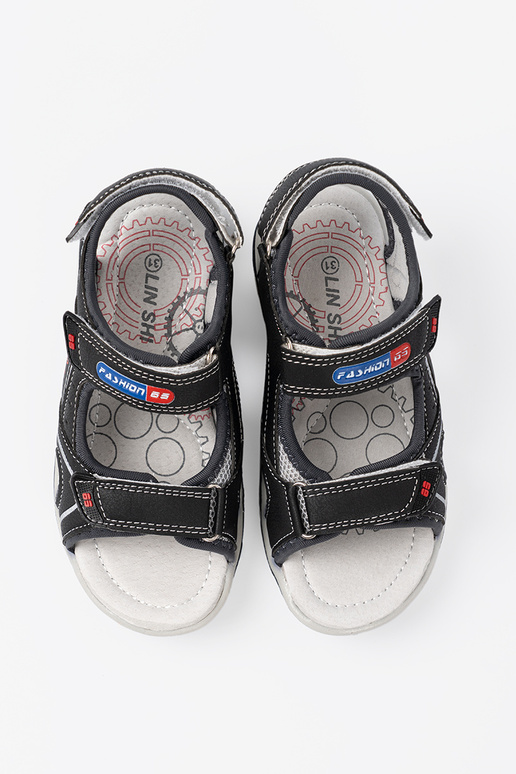 de color negro infantil sandalias