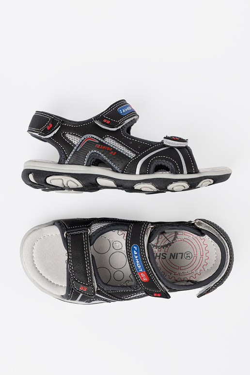 de color negro infantil sandalias