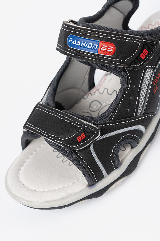 de color negro infantil sandalias