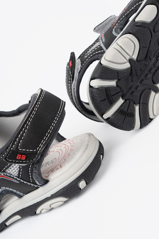 de color negro infantil sandalias