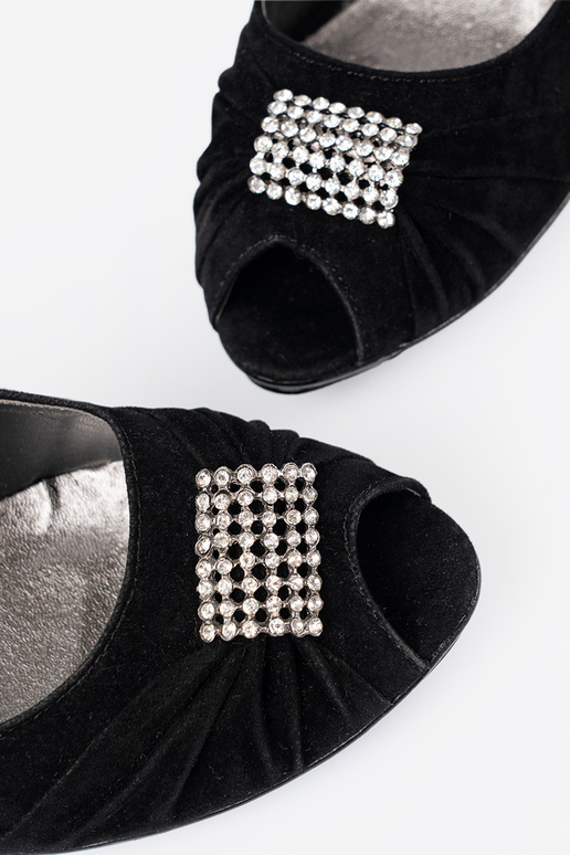 Zapatos open toe de color negro