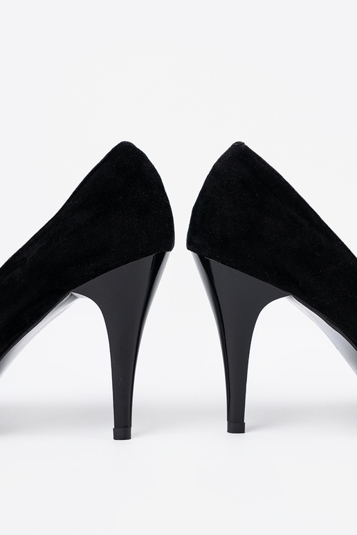 Zapatos open toe de color negro