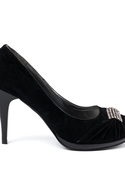 Zapatos open toe de color negro