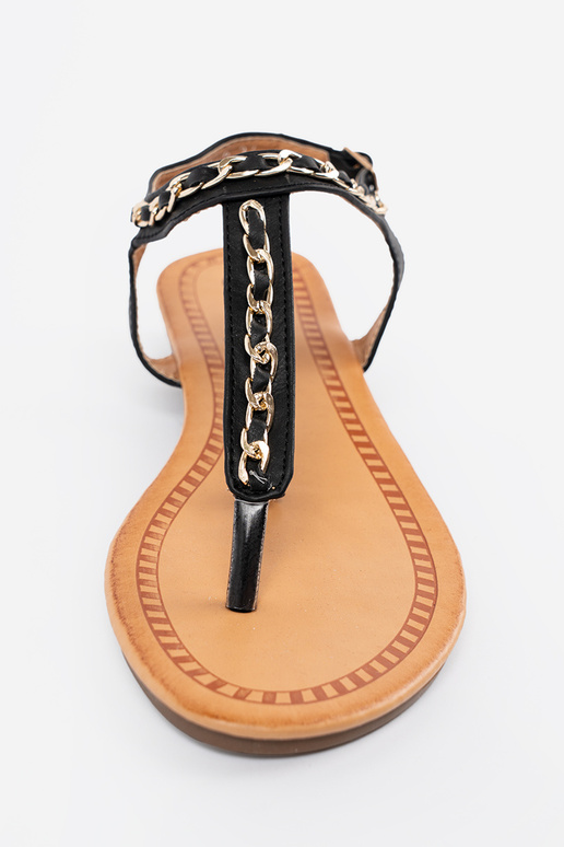 sandalias z ozdobnym łańcuszkiem departamento