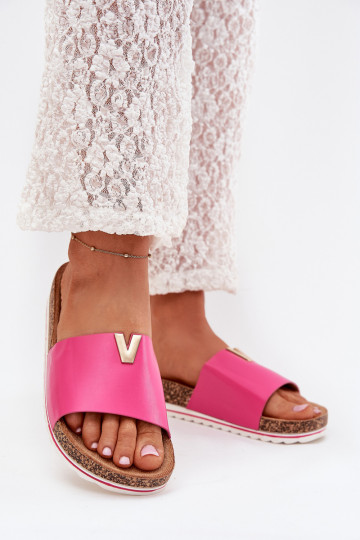 zapatillas de mujer con una plataforma Con decoraciones Detalem color rosa Vessira 2