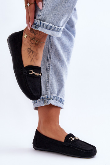 Femenino Mocasines clásicos de ante. de color negro Corinell 2