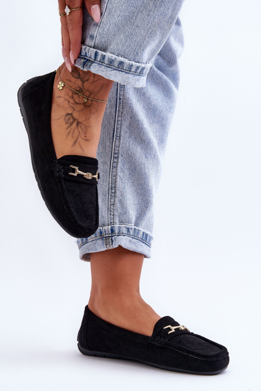 Femenino Mocasines clásicos de ante. de color negro Corinell