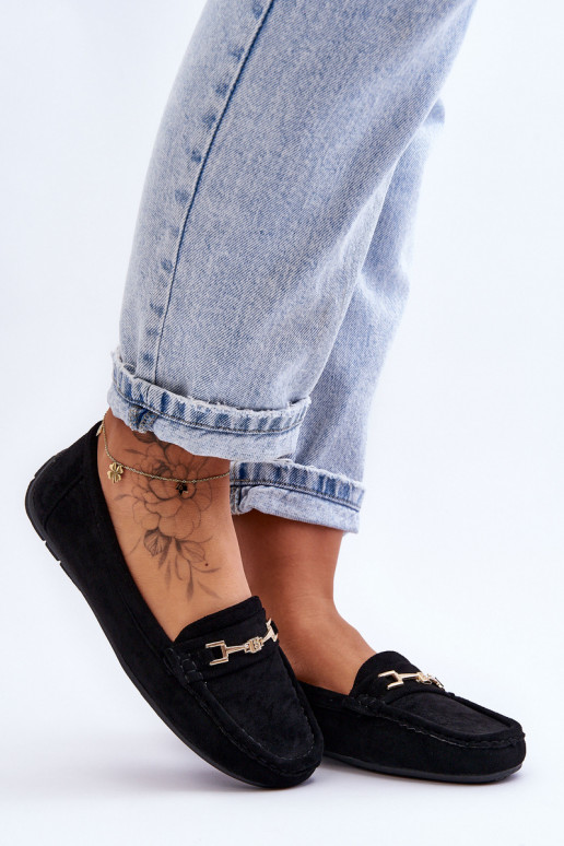 Femenino Mocasines clásicos de ante. de color negro Corinell