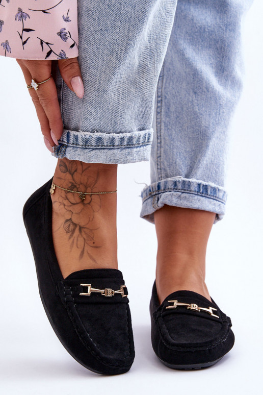 Femenino Mocasines clásicos de ante. de color negro Corinell