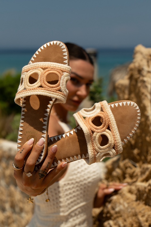Zapatillas de mujer de ganchillo con...