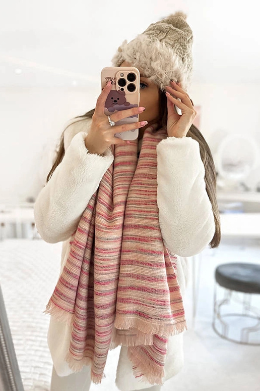 Gorra beige con piel Danna