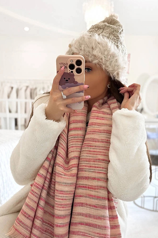 Gorra beige con piel Danna