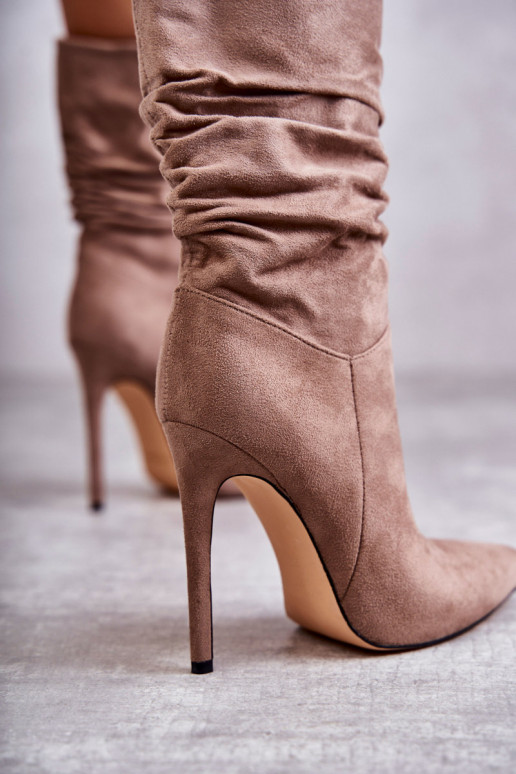 volantes de mujer Botas botas color marrón Laguna