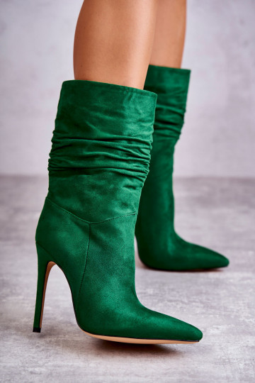 volantes de mujer Botas botas color verde Laguna