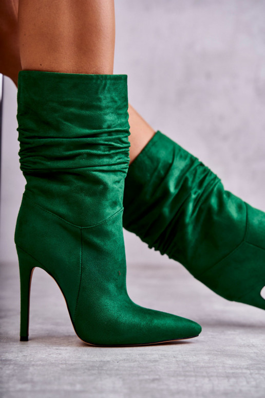 volantes de mujer Botas botas color verde Laguna