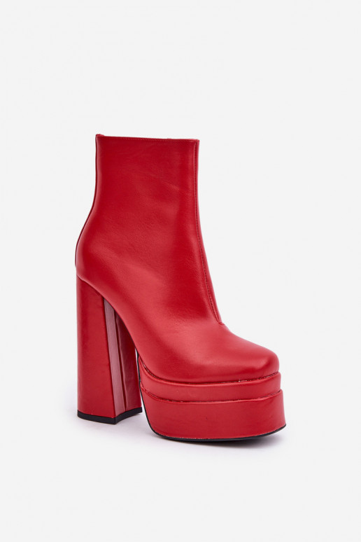 Botas con una plataforma I Registro calentamiento color rojo Selahra