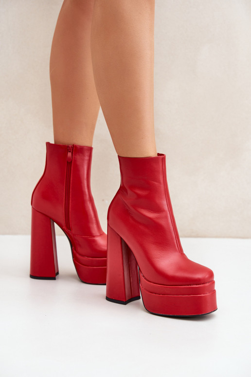 Botas con una plataforma I Registro calentamiento color rojo Selahra