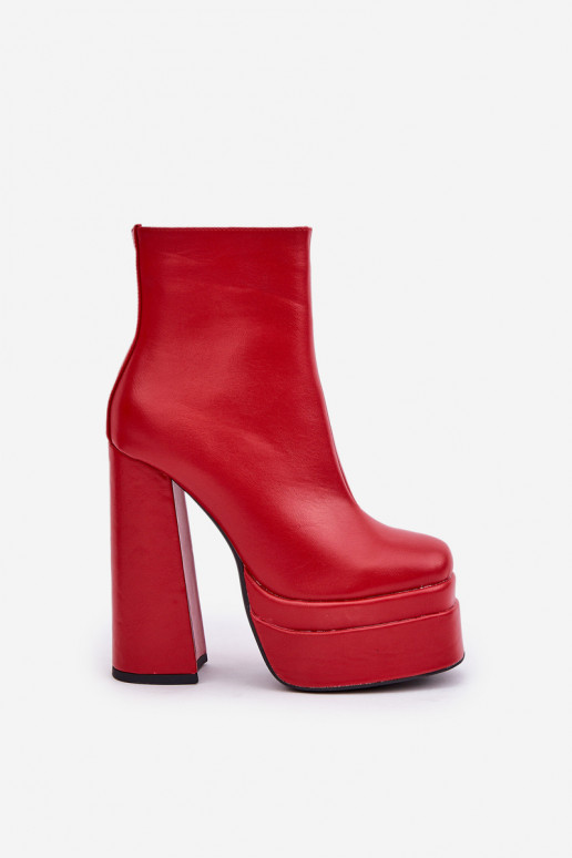 Botas con una plataforma I Registro calentamiento color rojo Selahra