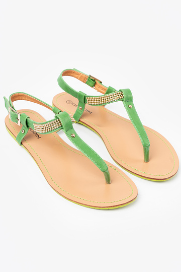 sandalias zapatillas ze doradom zdobieniem