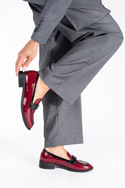 borgoña mujer mocasines lacado borgoña mujer mocasines lacado