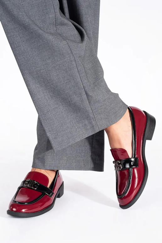 borgoña mujer mocasines lacado borgoña mujer mocasines lacado