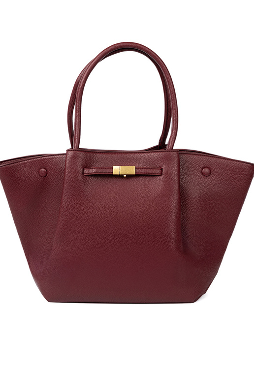 Elegante bordoAa shopperka sobre el hombro