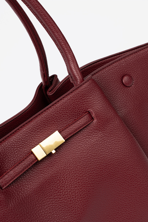 Elegante bordoAa shopperka sobre el hombro