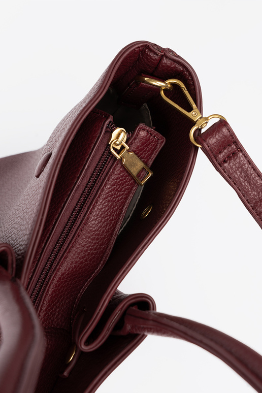 Elegante bordoAa shopperka sobre el hombro