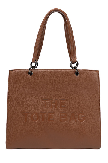 Tiene queno typu tote A ciepłym brązie 2