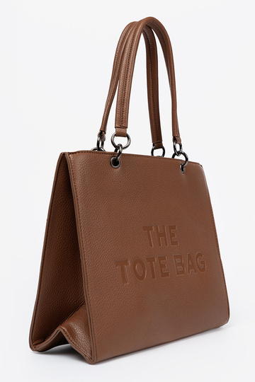 Tiene queno typu tote A ciepłym brązie