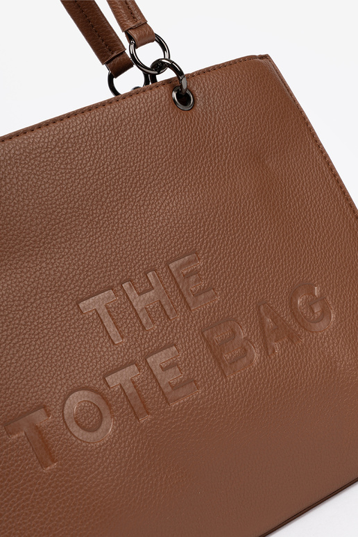 Tiene queno typu tote A ciepłym brązie