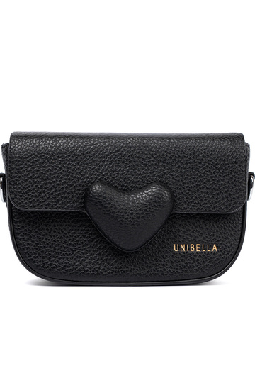 Kobieca bolso negro z dekoracyjnym zapięciem 2