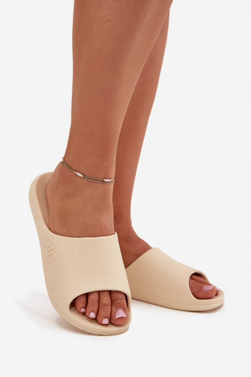 4F 4FMM00FFLIF093A-83S pantuflas color arena para mujer