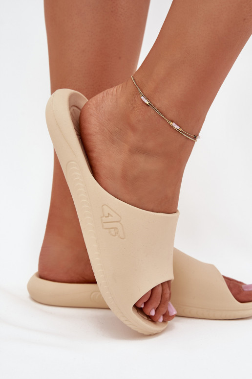 4F 4FMM00FFLIF093A-83S pantuflas color arena para mujer