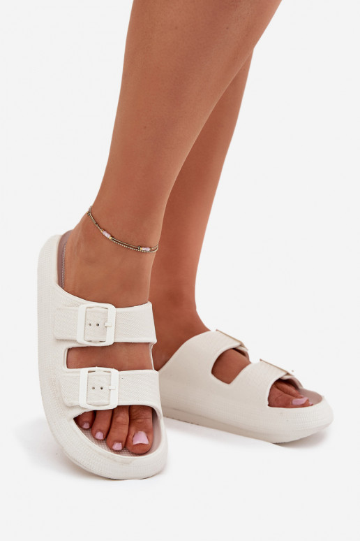 Zapatillas ligeras zapatillas de mujer con hebillas Vinceza 76056 el color blanco Zapatillas ligeras zapatillas de mujer con hebillas Vinceza 76056 el color blanco