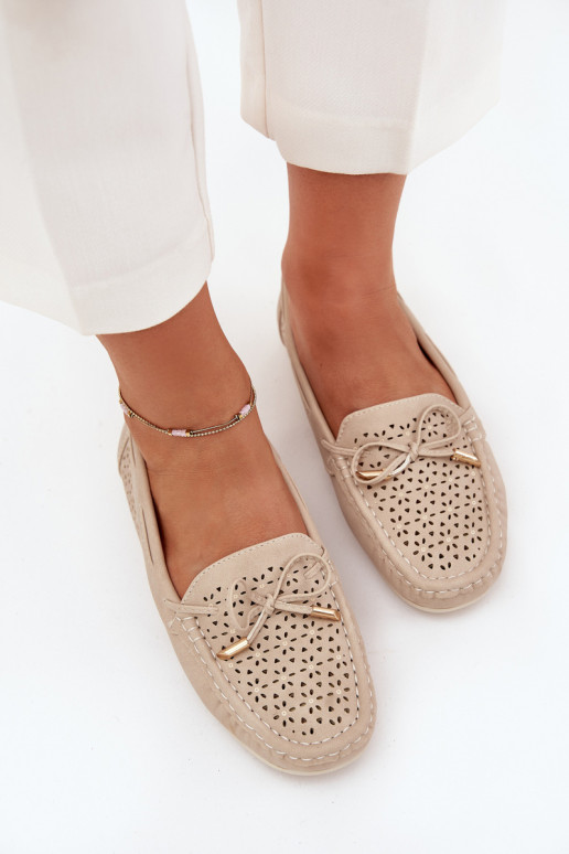 mocasines de mujer con elementos calados I ENiązaniem beige Mirisa mocasines de mujer con elementos calados I ENiązaniem beige Mirisa