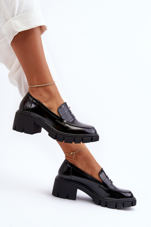 mocasines de mujer En tacones enormes Big Star NN274055 de color negro