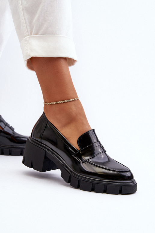 mocasines de mujer En tacones enormes Big Star NN274055 de color negro