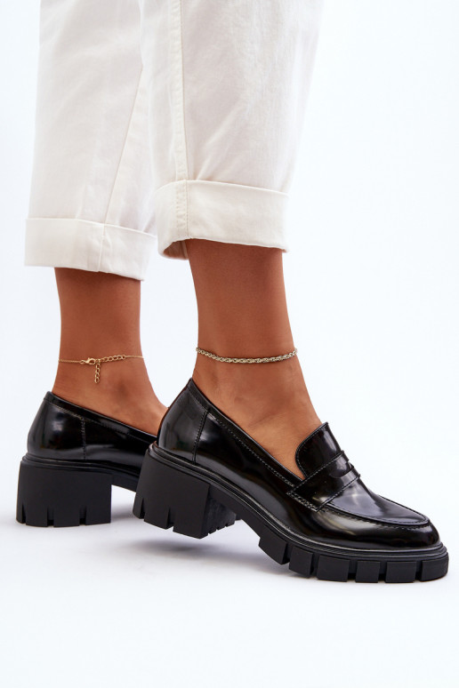 mocasines de mujer En tacones enormes Big Star NN274055 de color negro