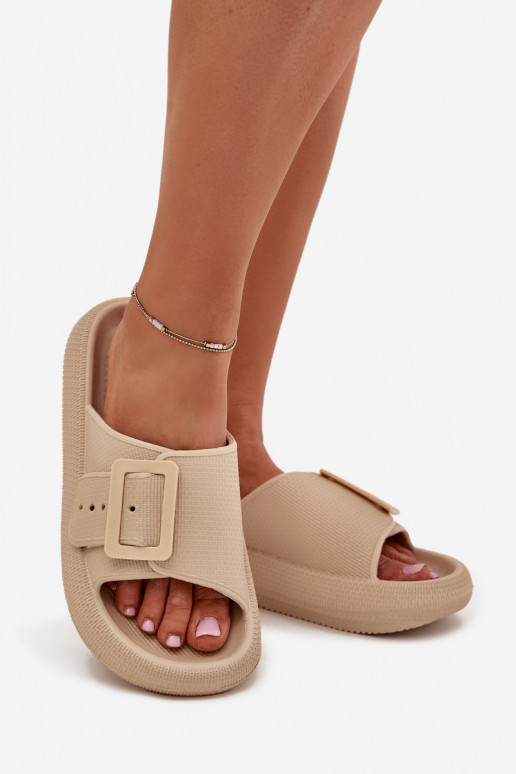 Zapatillas ligeras zapatillas de mujer con hebillas Vinceza 75207 beige Zapatillas ligeras zapatillas de mujer con hebillas Vinceza 75207 beige