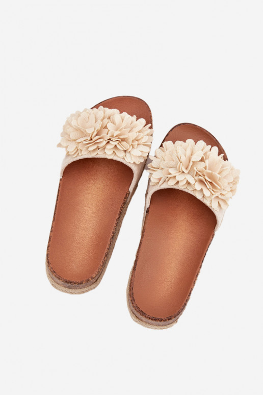 zapatillas de mujer con una plataforma Con decoracionesi con motivos floraleskami beige Tessara zapatillas de mujer con una plataforma Con decoracionesi con motivos floraleskami beige Tessara