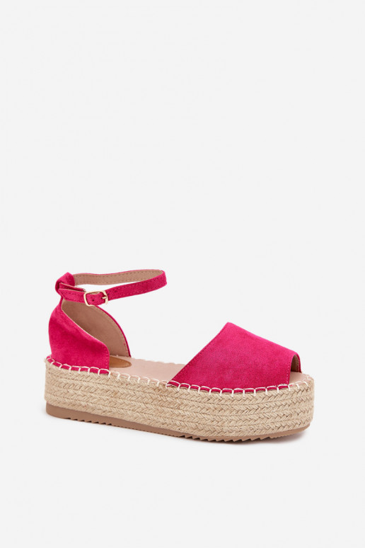sandalias Alpargatas con una plataforma Con Trenza color rosa Selise sandalias Alpargatas con una plataforma Con Trenza color rosa Selise