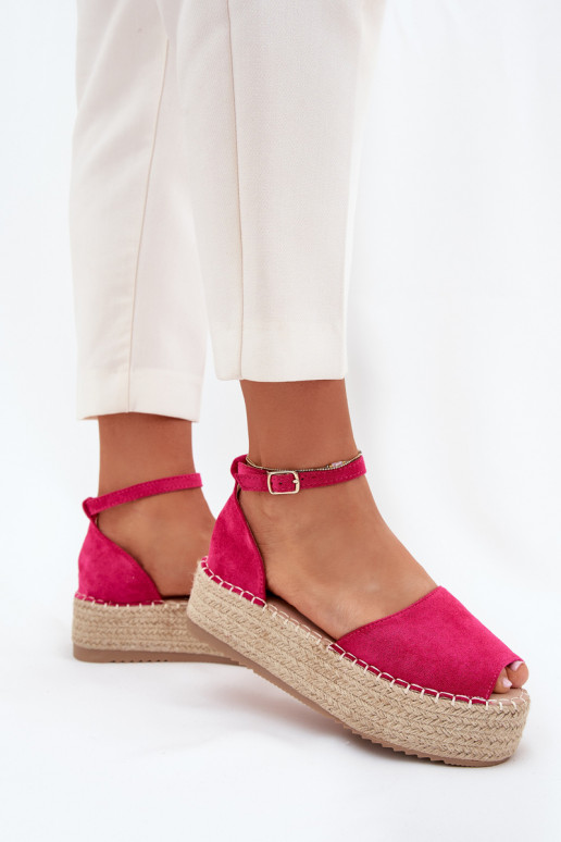 sandalias Alpargatas con una plataforma Con Trenza color rosa Selise sandalias Alpargatas con una plataforma Con Trenza color rosa Selise