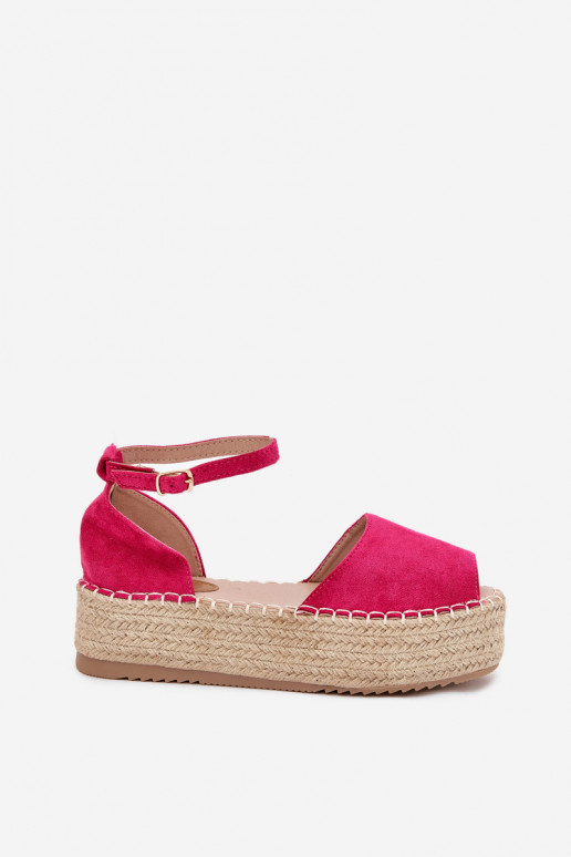 sandalias Alpargatas con una plataforma Con Trenza color rosa Selise sandalias Alpargatas con una plataforma Con Trenza color rosa Selise