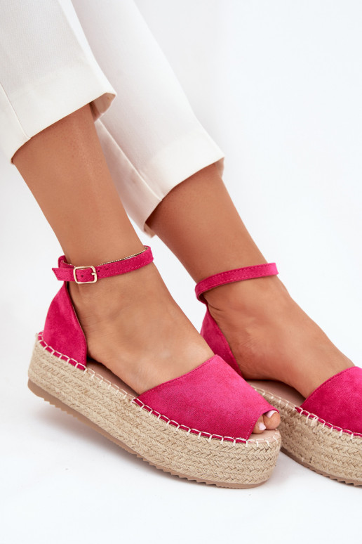 sandalias Alpargatas con una plataforma Con Trenza color rosa Selise sandalias Alpargatas con una plataforma Con Trenza color rosa Selise
