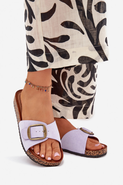 zapatillas de mujer con hebillas con una plataforma color violeta Zavira zapatillas de mujer con hebillas con una plataforma color violeta Zavira