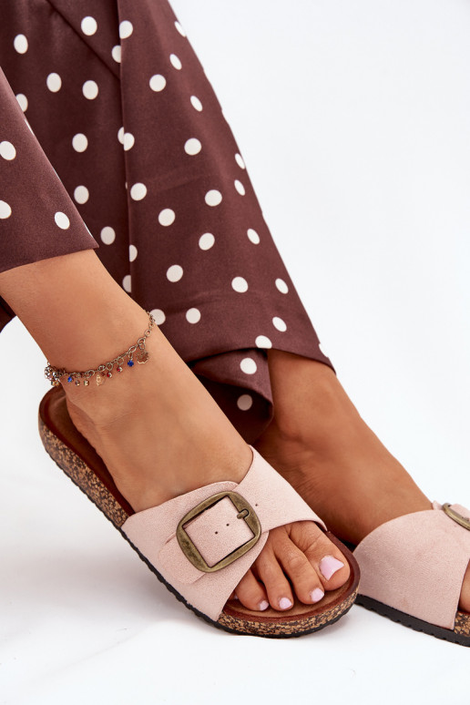 zapatillas de mujer con hebillas con una plataforma color rosa Zavira zapatillas de mujer con hebillas con una plataforma color rosa Zavira